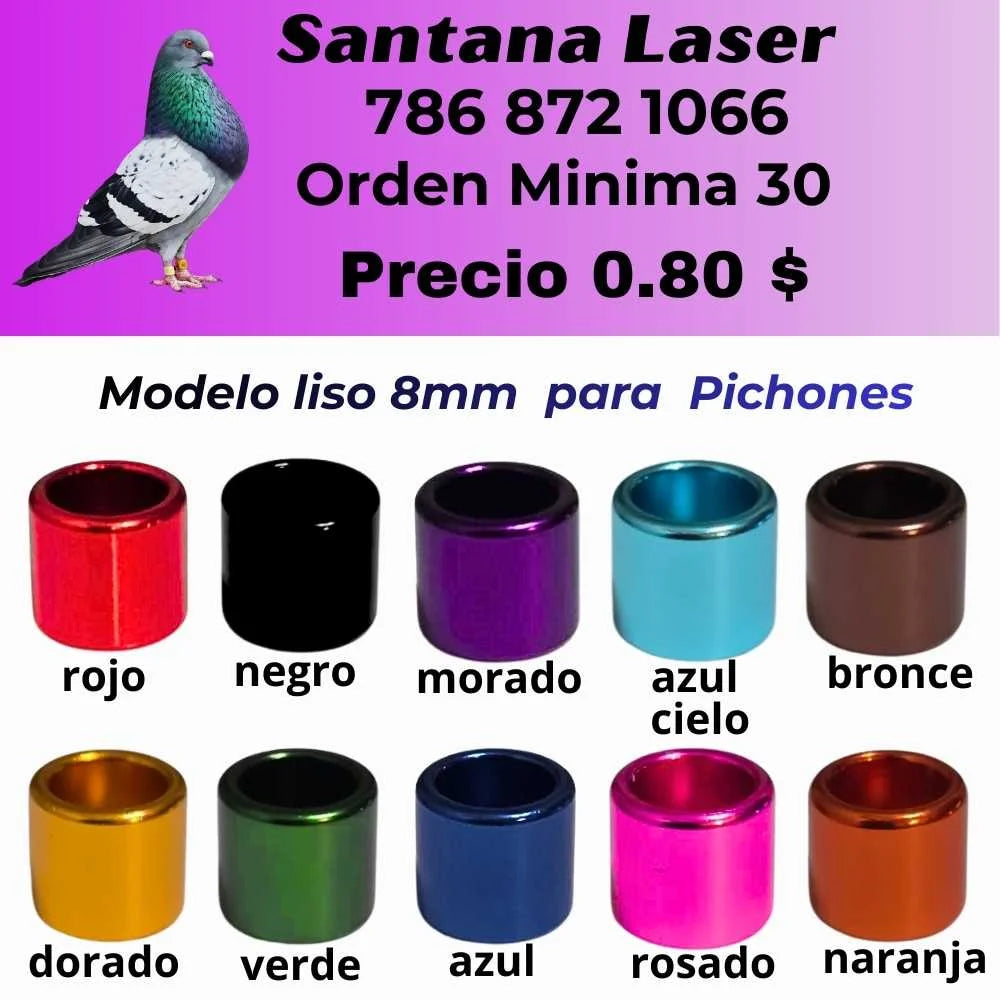 Anillos Personalizados para Palomos de Robo – Modelos y Colores a Elección