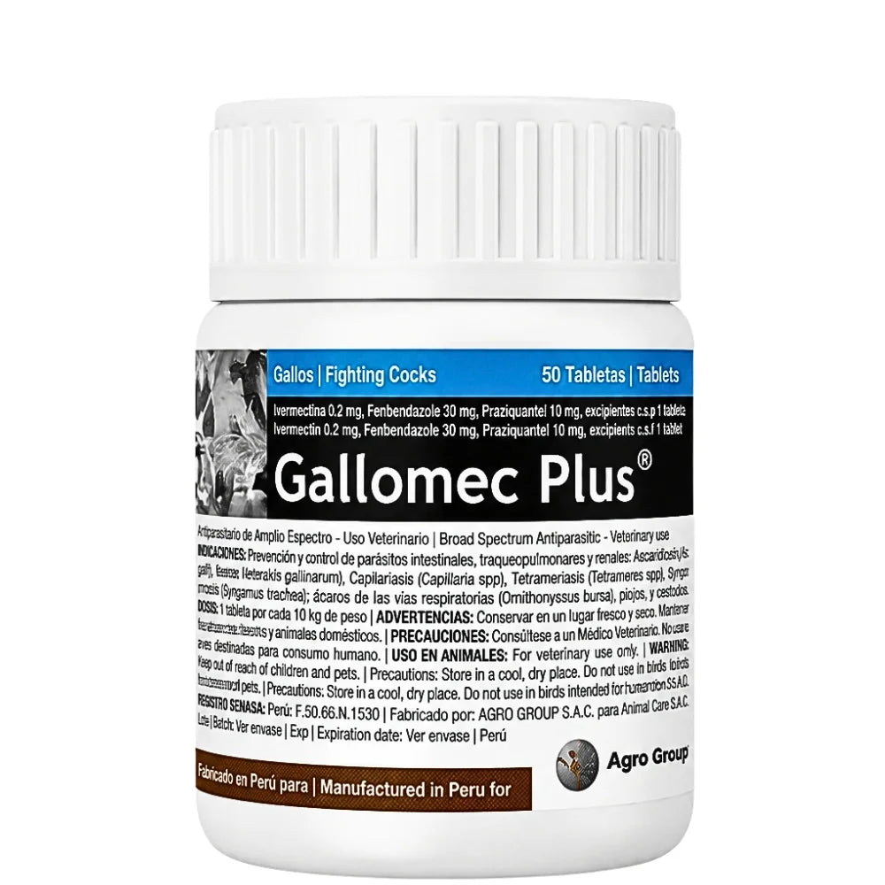 Gallomec Plus® | Antiparasitario de Amplio Espectro para Gallos de Pelea