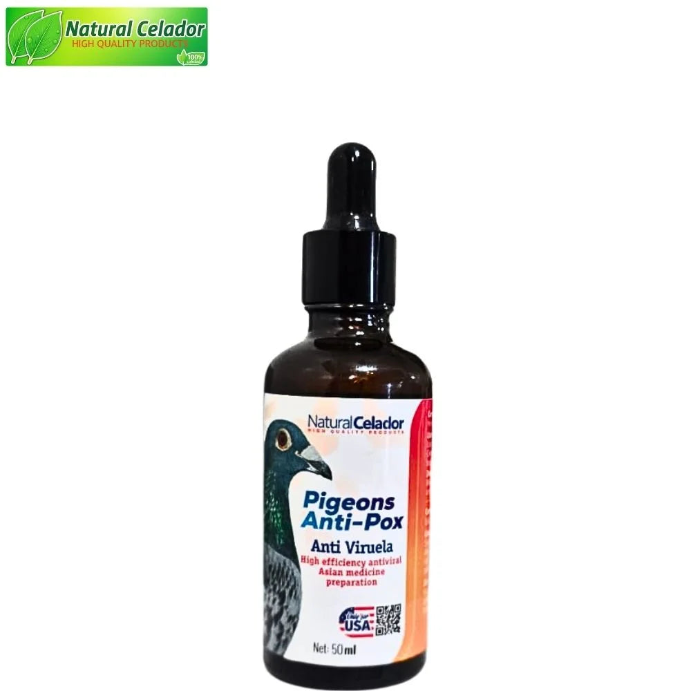 Natural Celador Anti-Viruela 50 ml Tratamiento para Viruela en Palomas (Piel y Mucosas)