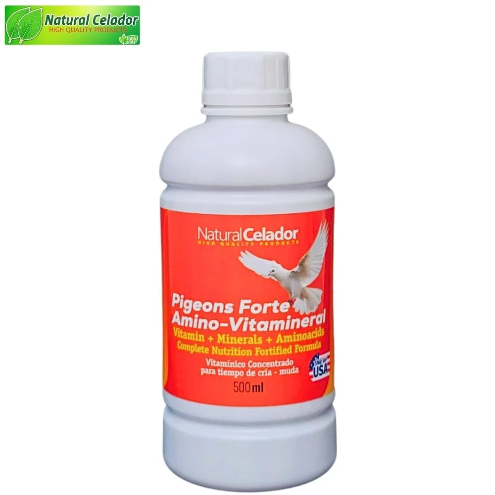 Natural Celador Amino-Vitamineral 500 ml Aminoácidos, Vitaminas y Minerales para Palomas