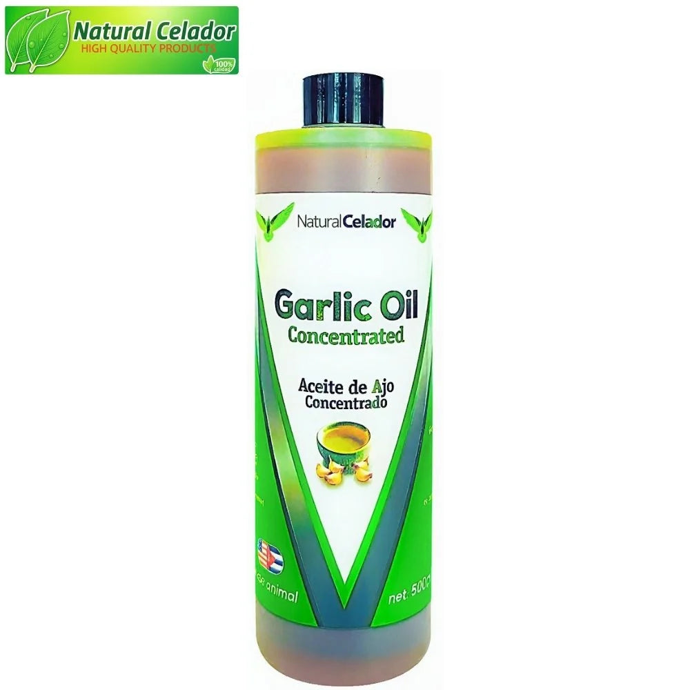 Natural Celador Aceite de Ajo Concentrado 500 ml Energía, Inmunidad y Salud Digestiva para Palomas