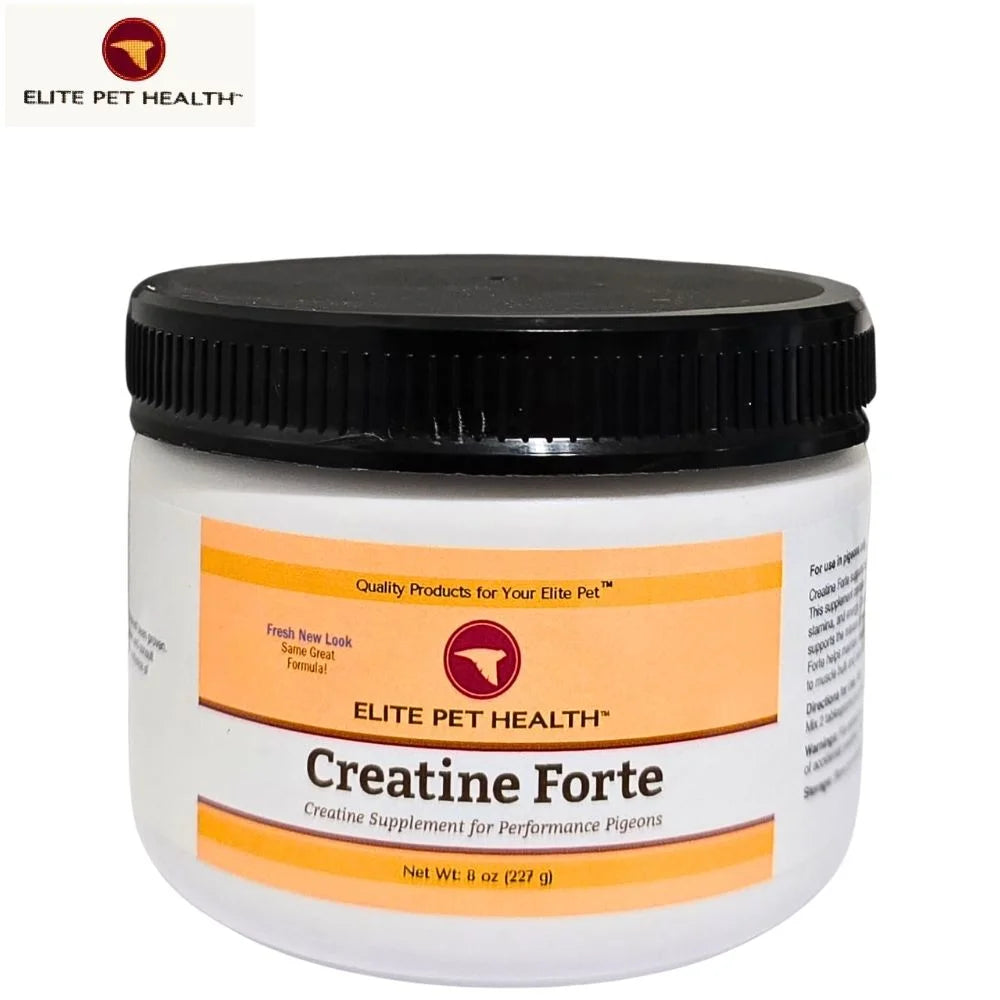 Creatine Forte Elite Pet 8 oz | Creatina para Energía, Fuerza y Rendimiento en Palomas