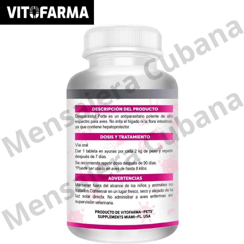 Desparasitol Forte para gallo| Antiparasitario Potente con Vitaminas A, D, E y B12 | Eliminación de Parásitos hasta 90 días