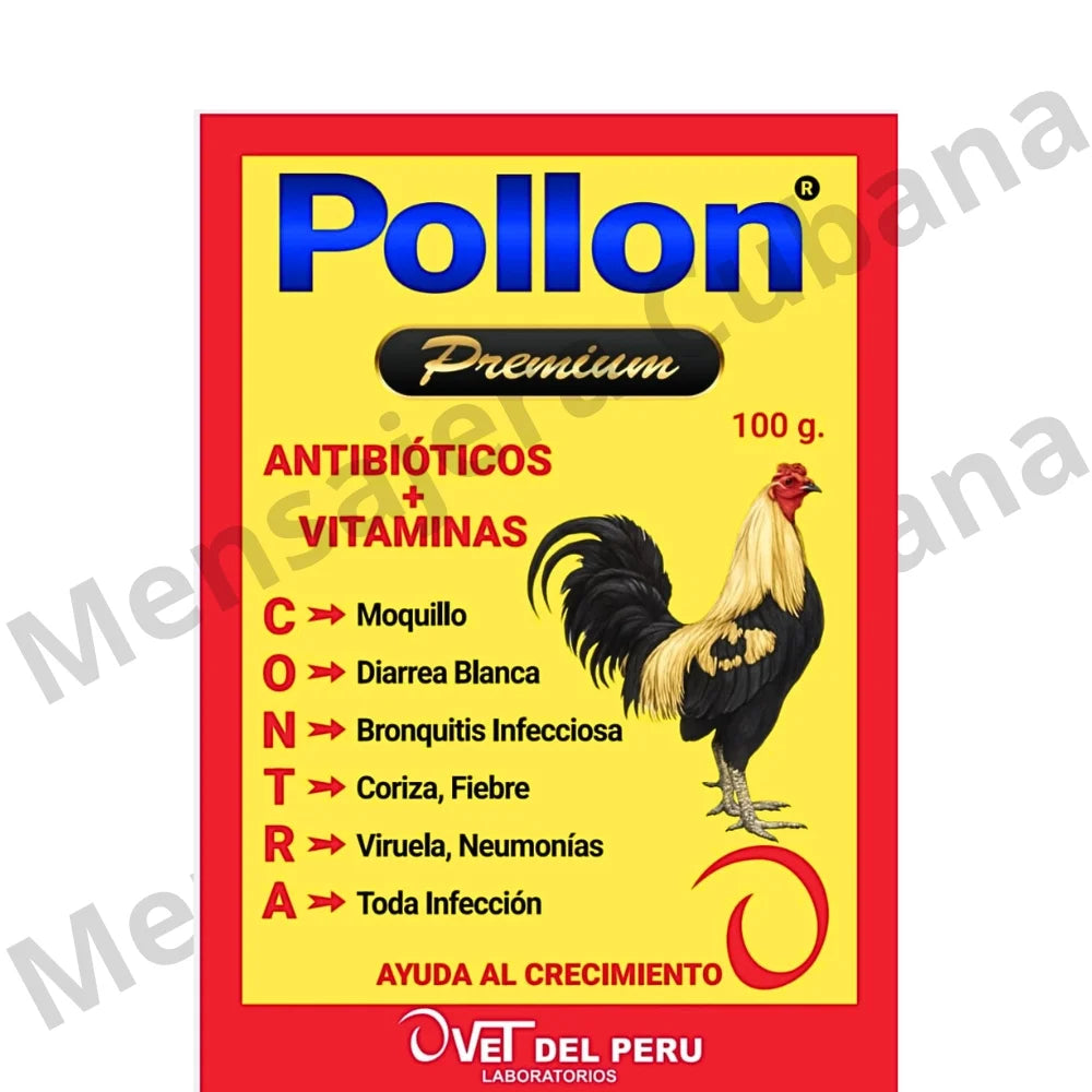 Pollon Premium 100 g Polvo – Uso Temporal para Aves