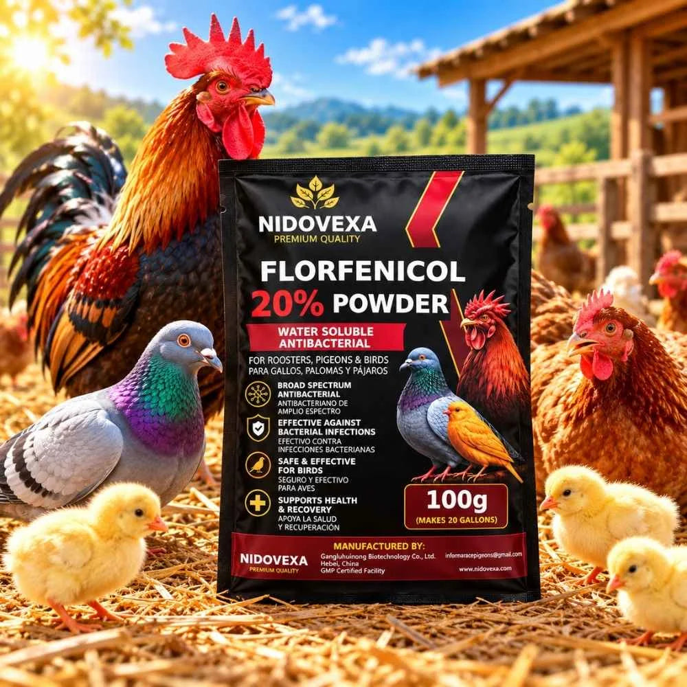 Florfenicol 20% N 100 g – para Gallos, Palomas y Aves