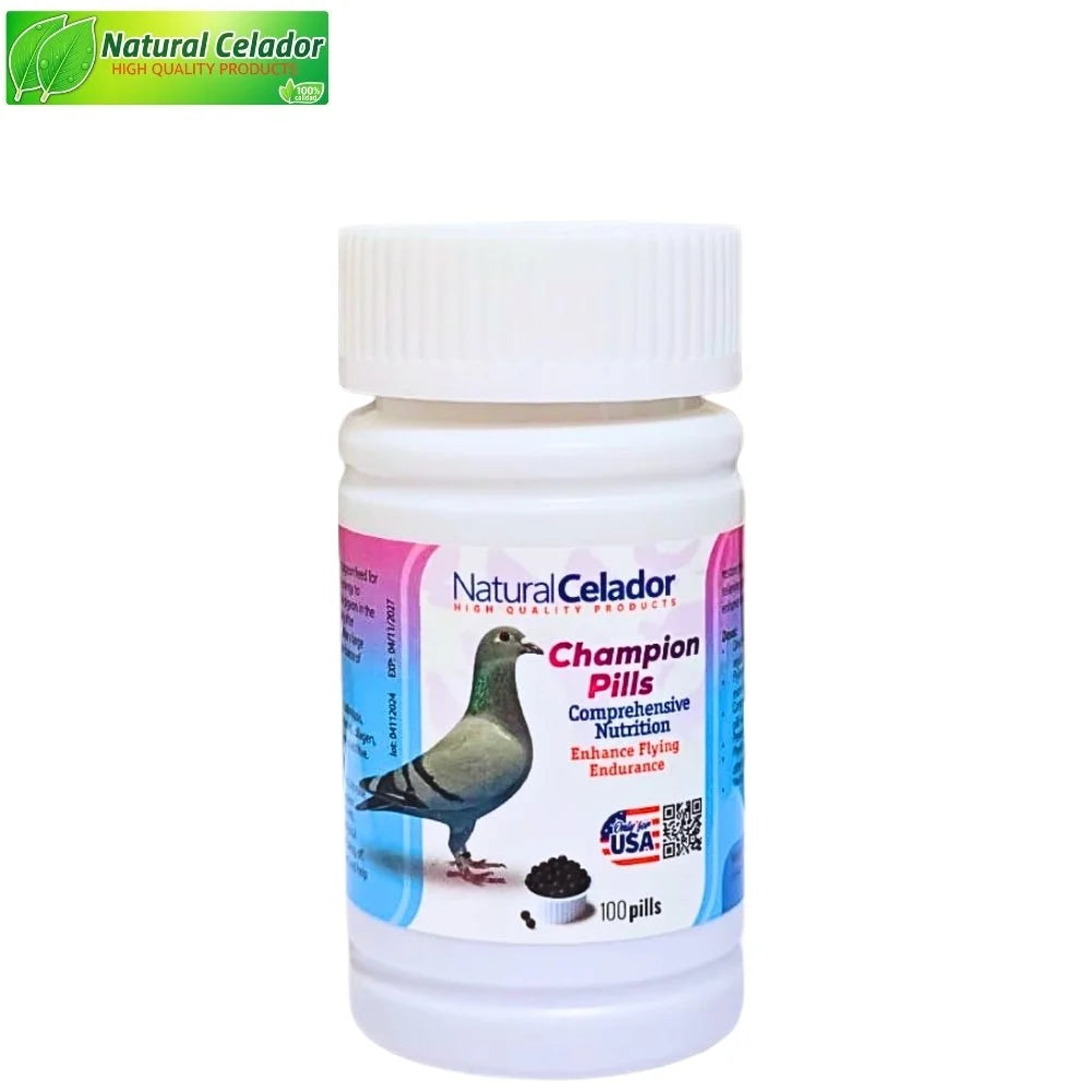 Natural Celador Champion 600 Pills Máxima Energía y Potencia para Palomas de Competición