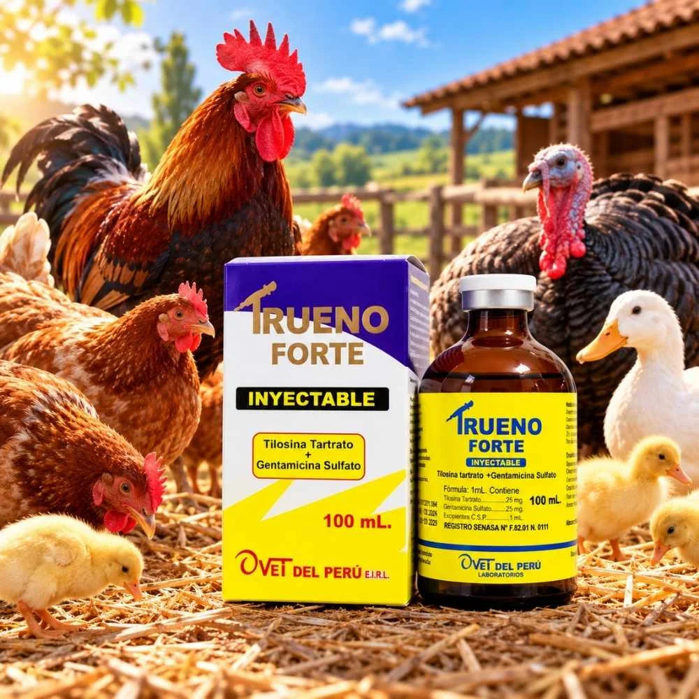 Trueno Forte 100 mL – Tilosina + Gentamicina | Ovet del Perú