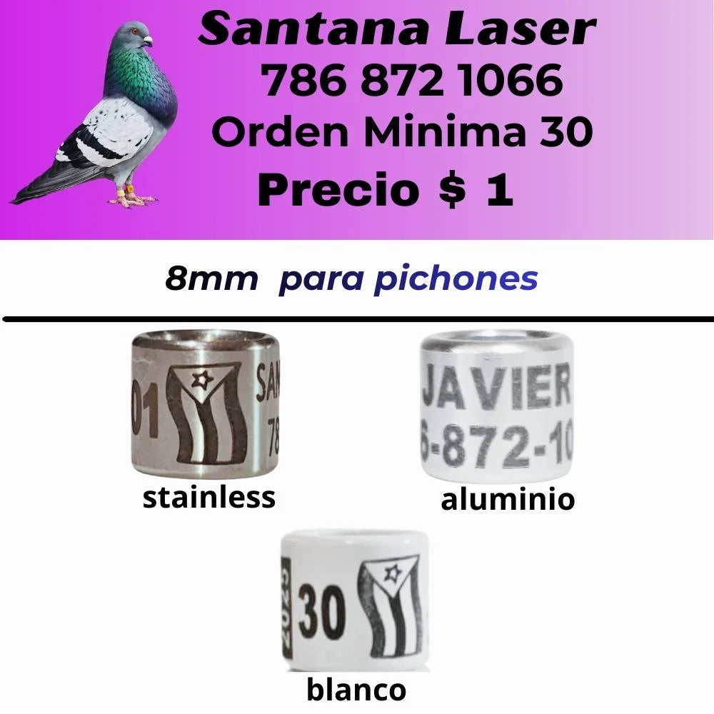 Anillos Personalizados para Palomos de Robo – Modelos y Colores a Elección