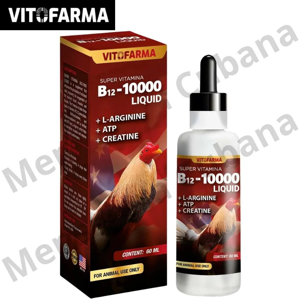 Vitamina B12 10000 Líquida para Gallos 60 ml | Energía, Rendimiento y Recuperación Muscular