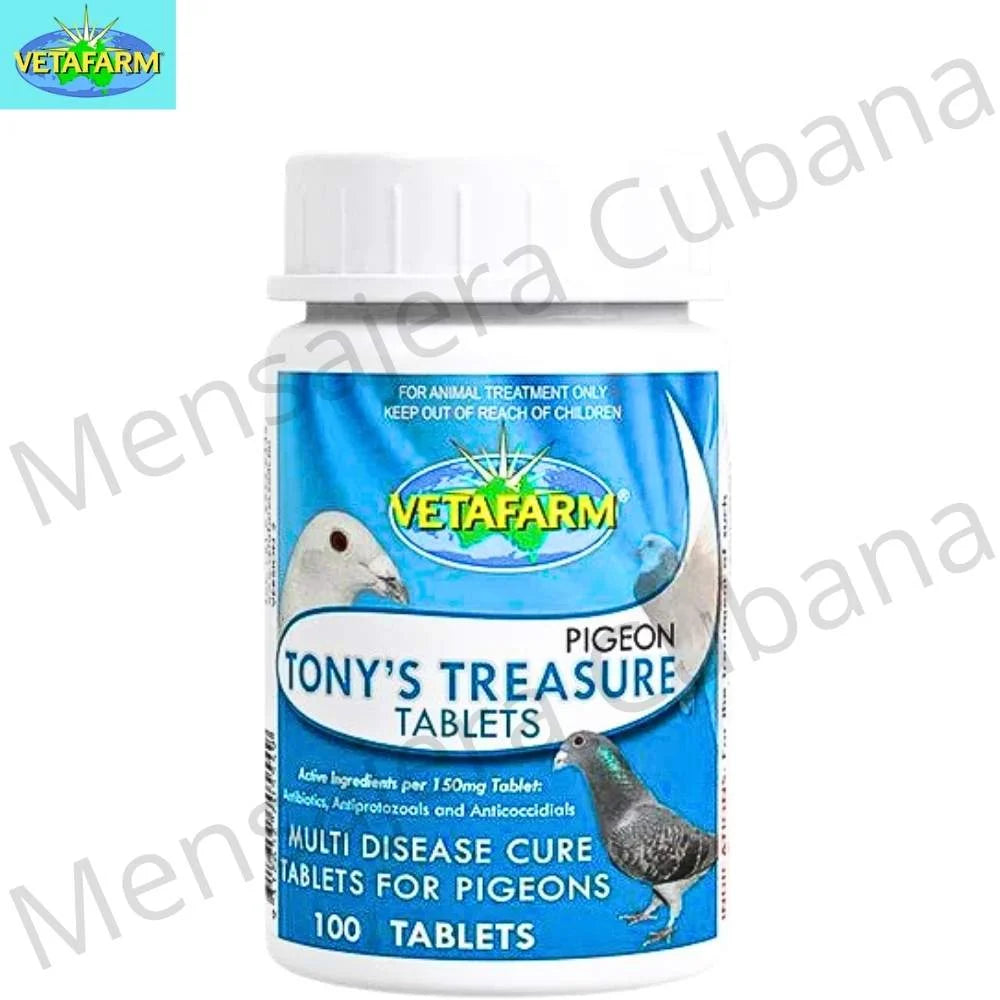 Tony’s Treasure Tablets 5 en 1 para Palomas | Fórmula de Amplio Espectro