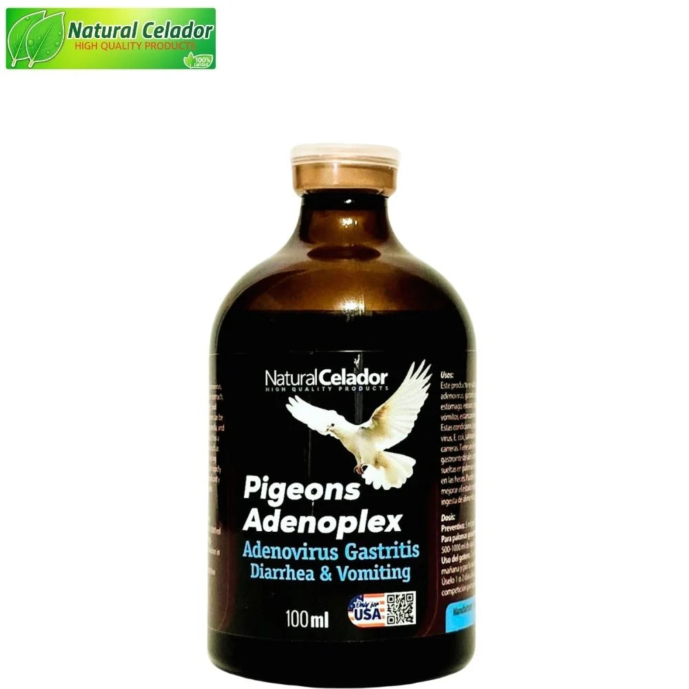 Natural Celador Adenoplex 100 ml  Tratamiento Digestivo y Prevención de Adenovirus en Palomas Mensajeras