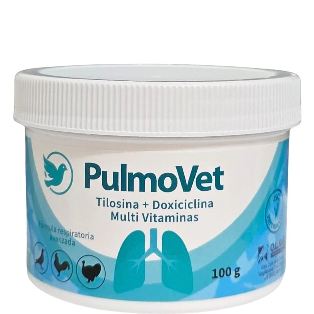 PulmoVet 100 g Polvo Fórmula Respiratoria para Palomas y Aves de Corral