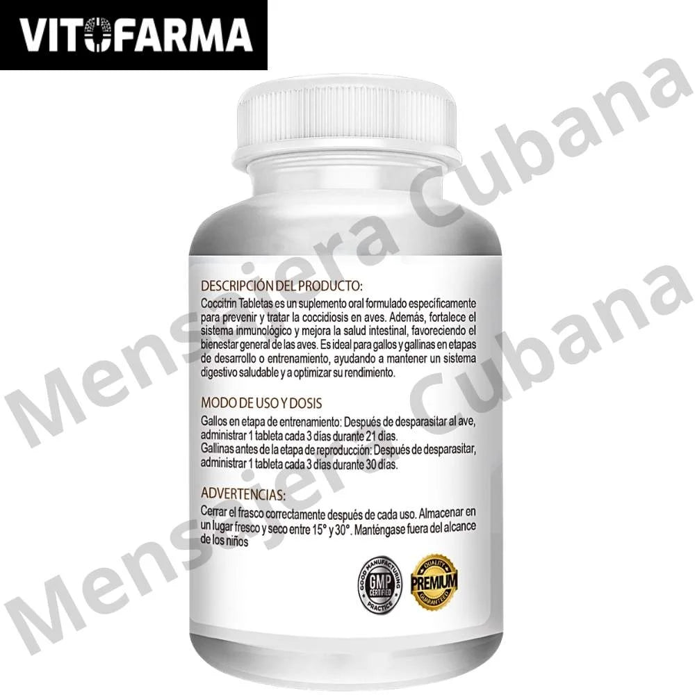 Coccitrin para Gallos y Gallinas  | Control de Coccidiosis y Diarrea | Tratamiento Oral con Amprolio y Vitaminas