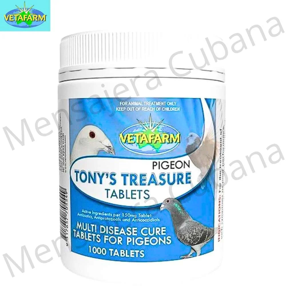 Tony’s Treasure Tablets 5 en 1 para Palomas | Fórmula de Amplio Espectro