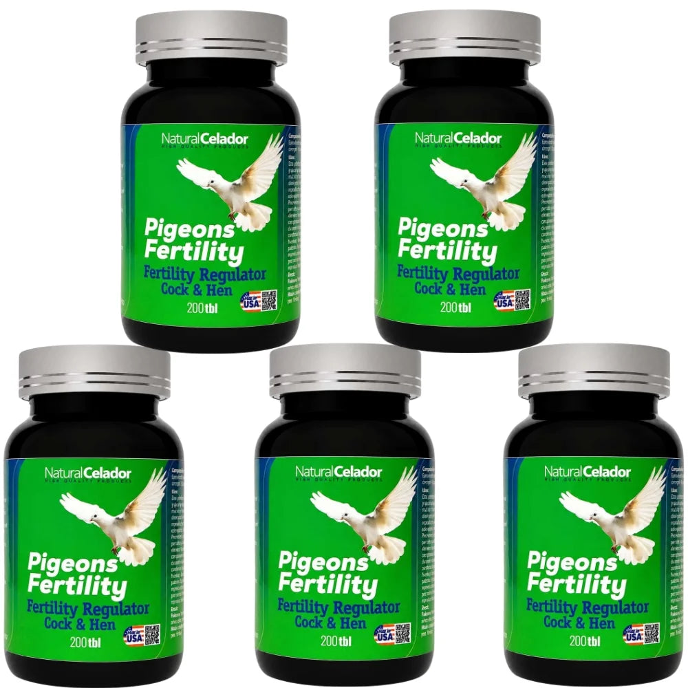 Natural Celador Fertility 200 Tabletas | Suplemento para Fertilidad y Reproducción de Palomas