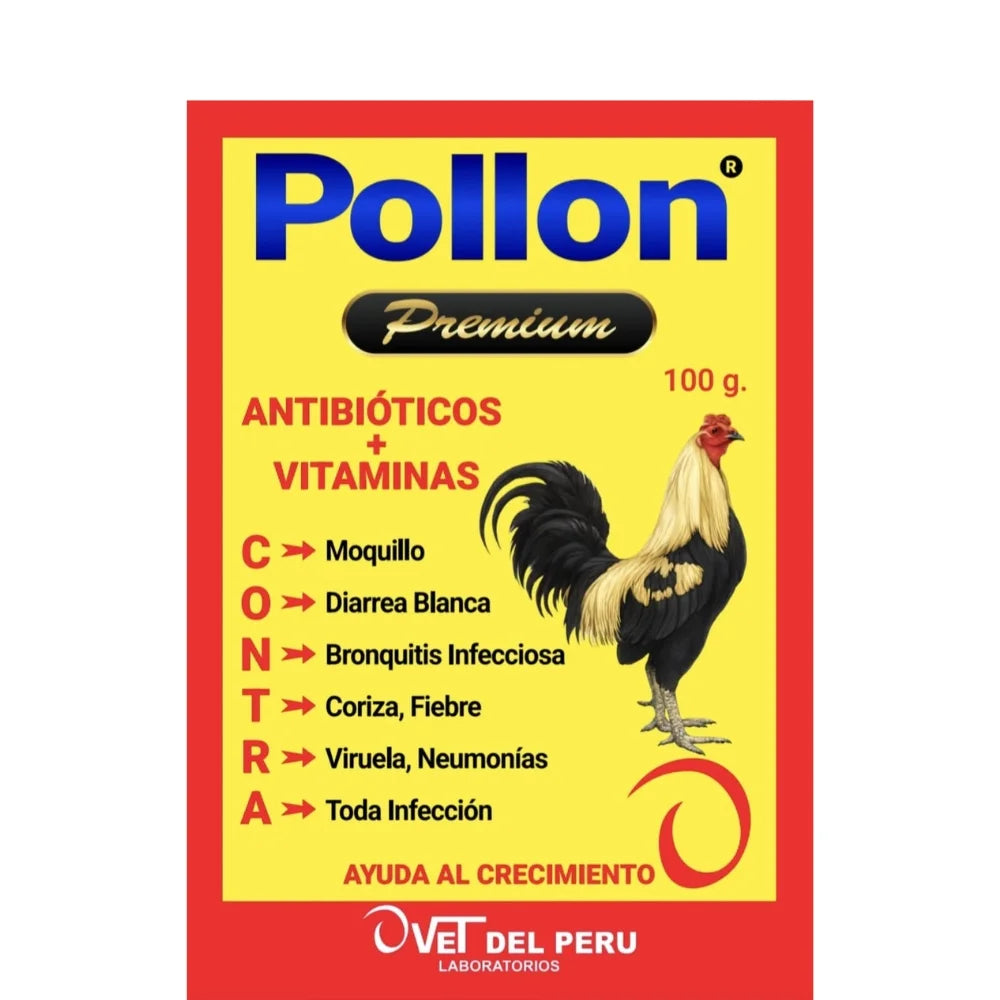 Pollon Premium 100 g Polvo – Uso Temporal para Aves
