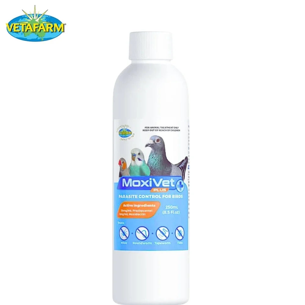 MoxiVet Plus  Desparasitante Completo para Palomas y Aves con Moxidectina y Praziquantel