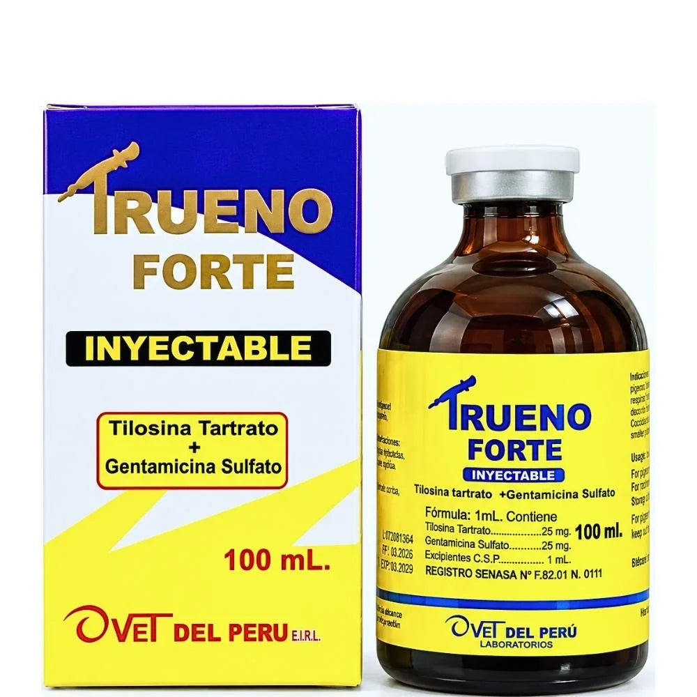 Trueno Forte 100 mL – Tilosina + Gentamicina | Ovet del Perú
